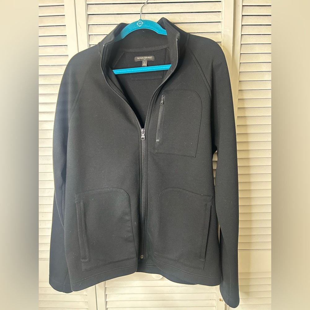 Banana Republic Men’s Black Full-Zip Jacket Size Large